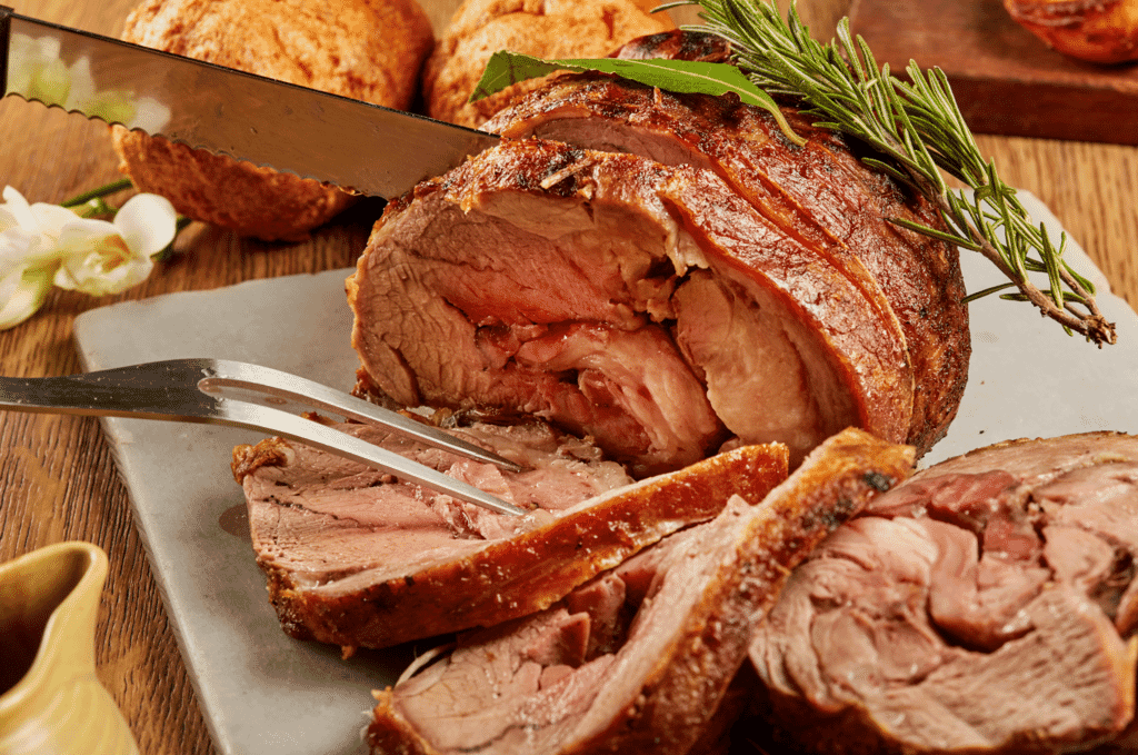 Roast Lamb being carved Roast Lamb being carved